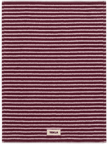 Tekla Bath Mat 70x50, Rød Rosa Stripes