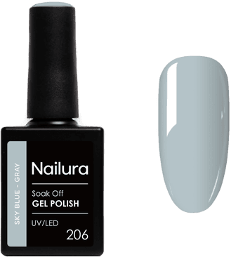 Nailura Gel Polish 206 Sky Blue Grey
