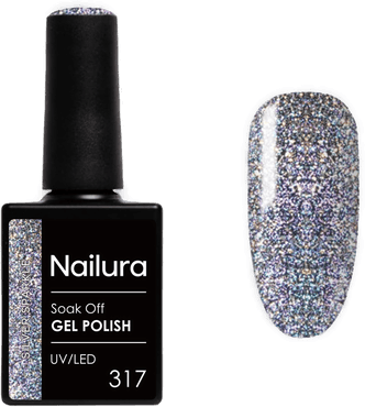 Nailura Gel Polish 317 Silver Sparkle