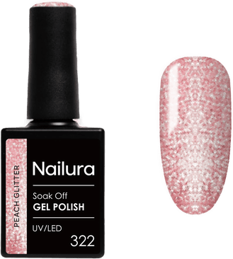 Nailura Gel Polish 322 Peach Glitter