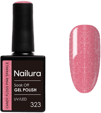 Nailura Gel Polish 323 Candy Floss Pink Sparkle