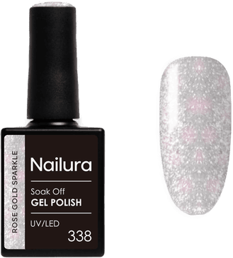 Nailura Gel Polish 338 Rose Gold Sparkle