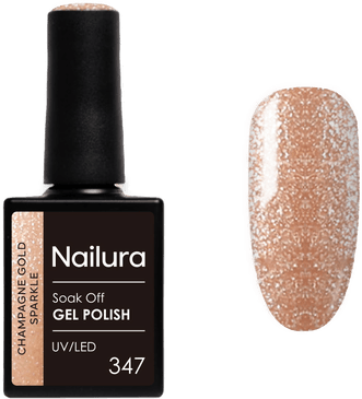 Nailura Gel Polish 347 Champagne Gold Sparkle