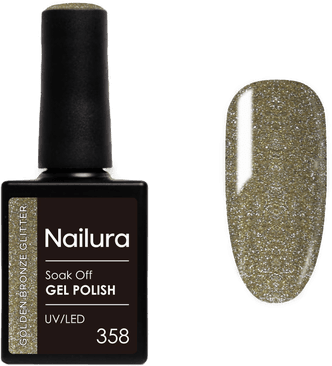 Nailura Gel Polish 358 Golden Bronze Glitter