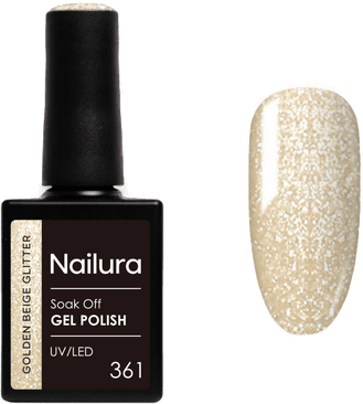 Nailura Gel Polish 361 Golden Beige Glitter