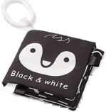 Babyono Myk Baby lekebok: Sort og Hvit