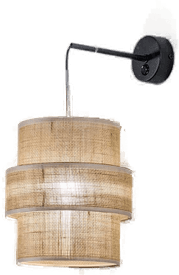 Tk Lighting Calisto vegglampe, jute, naturbrun