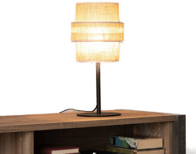 Tk Lighting Calisto bordlampe, naturbrun