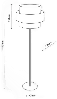 Tk Lighting Calisto gulvlampe, naturbrun