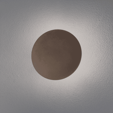 Tk Lighting Luna vegglampe, brun, Ø 30 cm