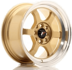 Japan Racing JR12 Gold Machined LIP 7.5x15 4/100 ET26