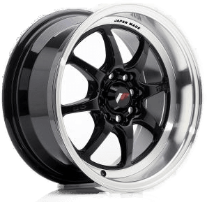 Japan Racing TF2 Shiny Black 7.5x15 4/100 ET30