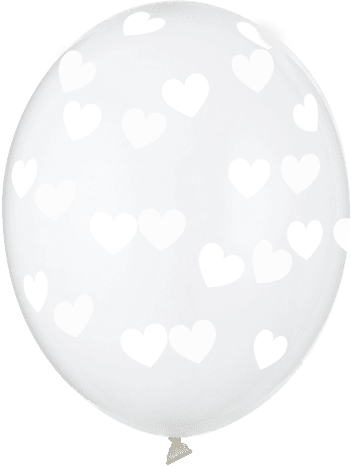 Partydeco Ballonger med Hjerter 50-pakning