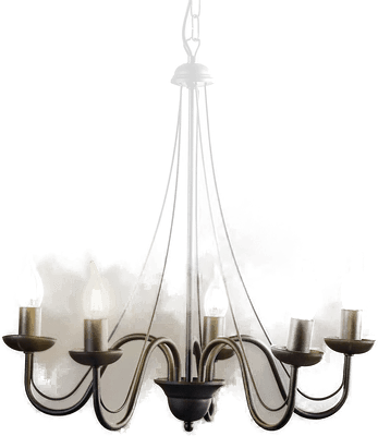 Helam Lysekrone Malbo 5 lyskilder svart