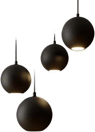 Helam Pendellampe Midnight svart 4 lyskilder