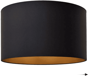 Helam Lampeskjerm Alba, Ø 45 cm, svart/gull