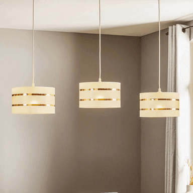 Helam Pendellampe Helen hvit-gull