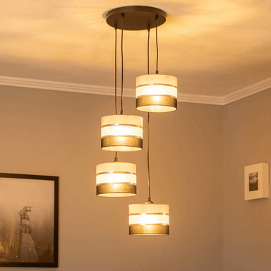 Euluna Pendellampe Helen grå-svart-sølv