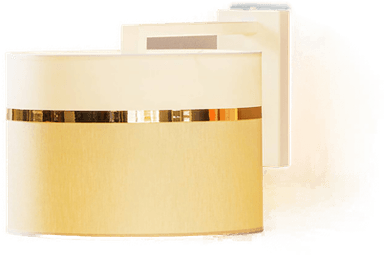 Argon vegglampe Long hvit/grå/messing