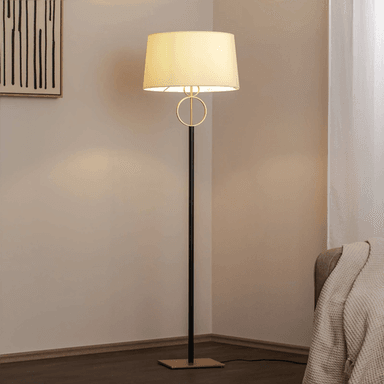 Argon Gulvlampe Priam, svart/gull