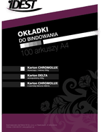 Idest CHROMOLUX bindingsomslag A4 250G rød