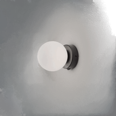 Sollux Lighting You vegglampe, svart, Ø 12 cm