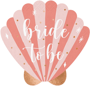 Partydeco Servietter Skjell Bride To Be
