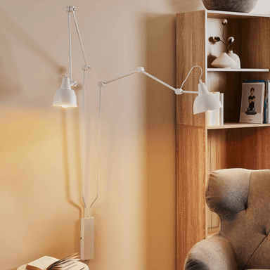 Aldex Vegglampe 814, justerbar, hvit