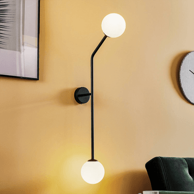 Aldex Vegglampe Pure, svart, 2 lyskilder