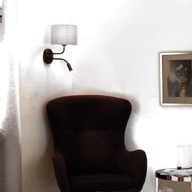 Duolla Vegglampe fløyel svart/beige