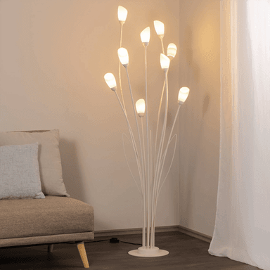 Jupiter Gloriosa gulvlampe, kremfarget