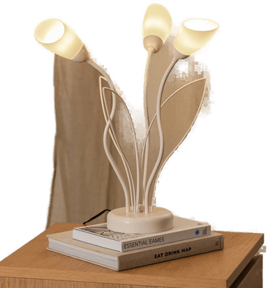 Jupiter Bordlampe Gloriosa, krem, glass