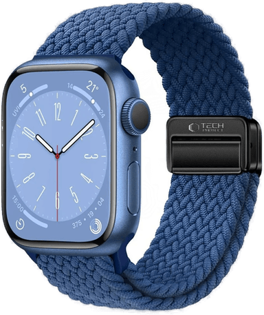 Techprotect Nylon Stropp til Apple Watch - Mørk Blå