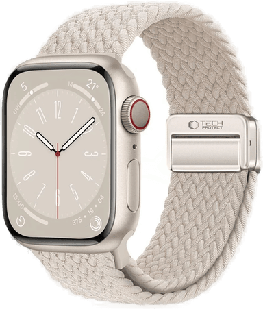 Techprotect Nylon Stropp til Apple Watch - Beige