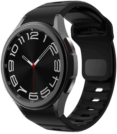 Techprotect Silicone Line Rem til Samsung Galaxy Watch 4/5/6/7/FE - Svart