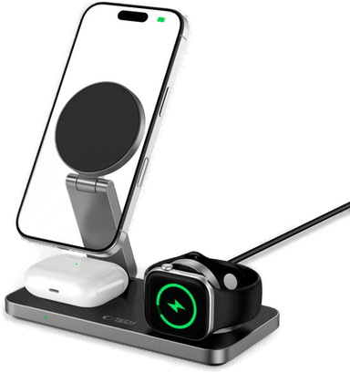Techprotect 3-i-1 Magnetisk Trådløs Lader 15W