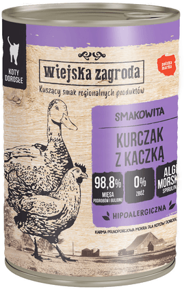 Wiejska Zagroda Cat Kylling med and 12 x 400 g