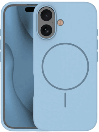 Telforceone iPhone 16 Silikon Deksel - Lys Blå