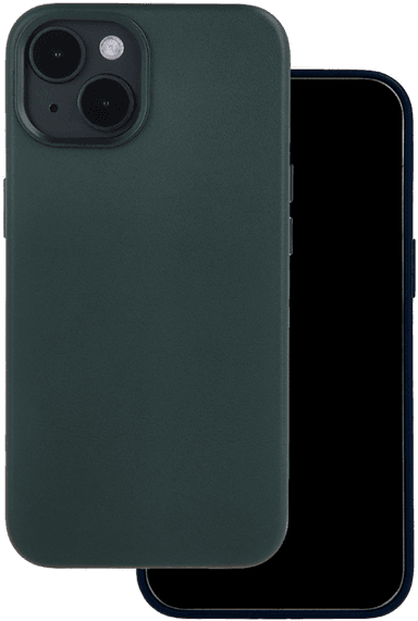 Mag Covers Leather Deksel iPhone 15 Pro Max Mørkegrønn