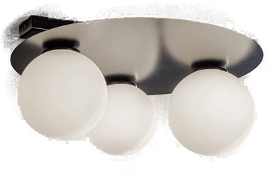 Sigma Taklampe Firn, rund, svart