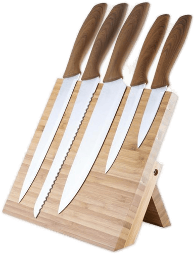 Platinet Magnetisk knivblokk med knivsett