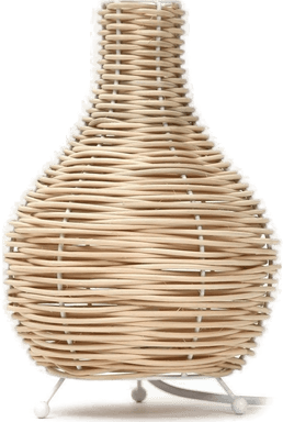 Platinet rotan bordlampe S-form