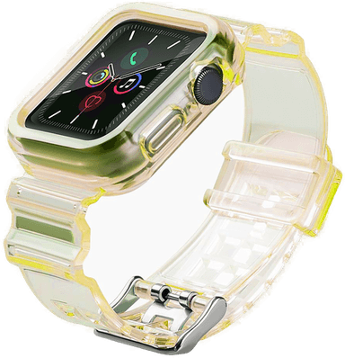 Hurtel Silikonrem til Apple Watch 44mm - Gul