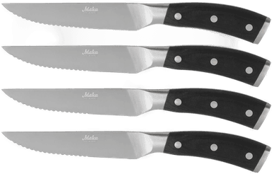Maku Pakkawood biff- og pizzaknivsett 4 deler