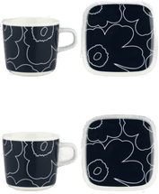 Marimekko Piirto Unikko kopp og fat 20 cl