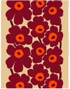 Marimekko Unikko voksduk Vanilla-wine