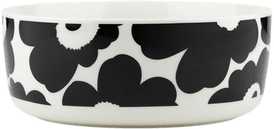 Marimekko Unikko skål 1,5 liter, svart/hvit
