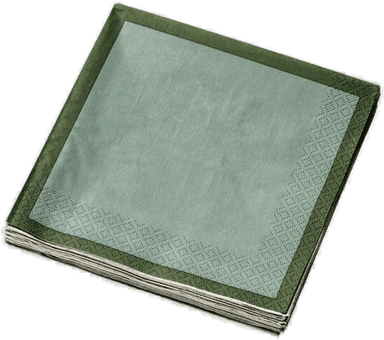 Iittala papirservietter 33x33 cm 20 stk skogsgrønn/mint