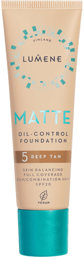 Lumene Matte Oil-Control Foundation SPF20 5 Deep Tan