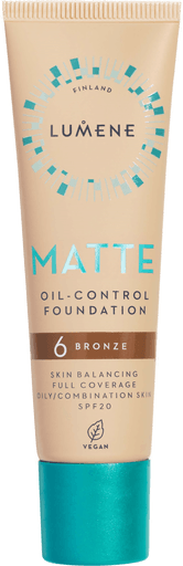 Lumene Matte Oil-Control Foundation SPF20 6 Bronze